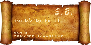 Skultéty Berill névjegykártya